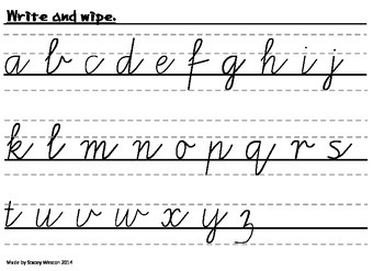 Write and Wipe - Victorian Modern Cursive - Loops by Stacey Weston