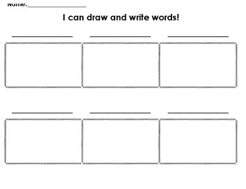 Write And Draw Words By Fun Teaching Worksheets Tpt