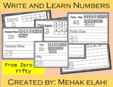 Write and learn counting in English from 0 to 50 ( Zero to Fifty)