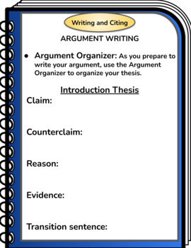 write arguments to support claims worksheet
