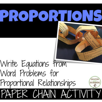 Preview of Proportion Activity Paper Chain