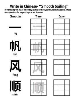 Preview of Write in Chinese-Practice Handouts