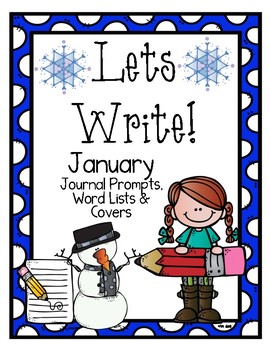 Preview of Write it! January Journal Prompts, Word Lists, and Cover Pages