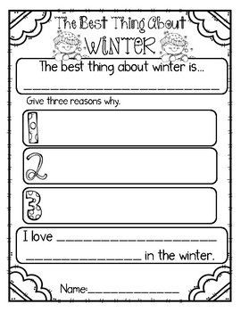 Write it! January Journal Prompts, Word Lists, and Cover Pages | TPT