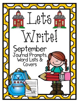 Preview of Write it! September Journal Prompts, Word Lists, and Cover Pages