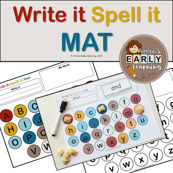 Preview of Write it Spell it Sight Word Mat Writing Practice Build it Reuseable