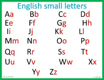 Write small alphabets. Learn small alphabets with respect to capital ...