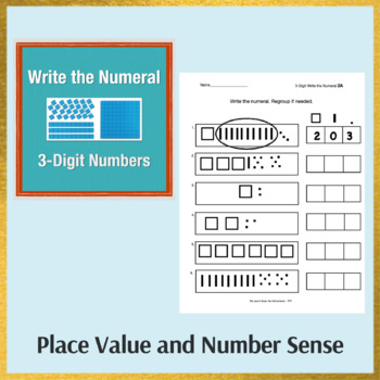 Preview of Special Education Math: Counting Hundreds, Tens & Ones   NO PREP