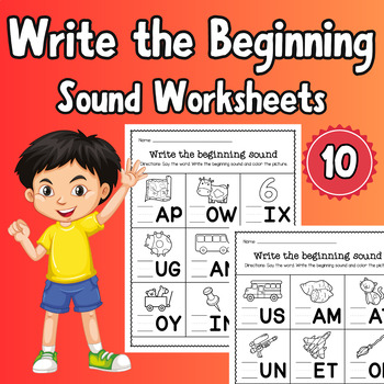Write the Beginning Sound Worksheets by CreativeBund | TPT