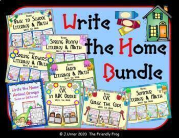 Preview of Write the Home Bundle | Distance Learning