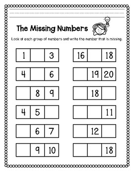 Write the Missing Number by La Maestra Pati | Teachers Pay Teachers