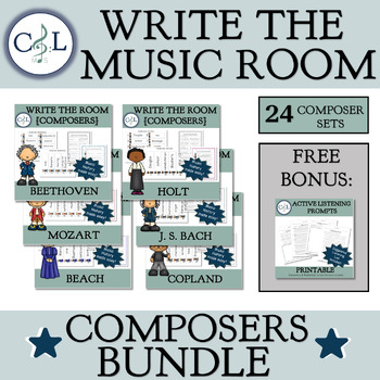 Preview of Write the Music Room: Composers Bundle