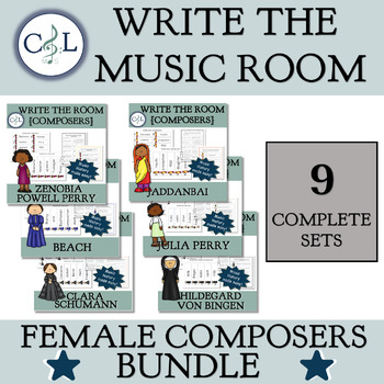Preview of Write the Music Room: Female Composers Bundle