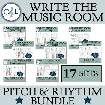 Preview of Write the Music Room: Pitch & Rhythm Bundle