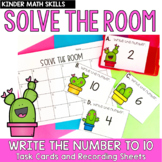 Write the Number to 10 Kindergarten Math Task Cards | Solv