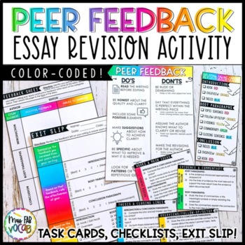 Preview of Peer Feedback Essay Revision Activity