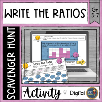 Preview of Write the Ratio Digital Math Scavenger Hunt