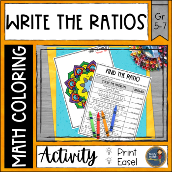 Preview of Write the Ratios Math Color by Number