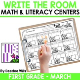 Write the Room Literacy and Math First Grade Centers - Spr