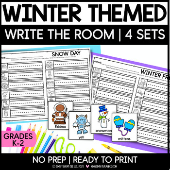 Preview of WINTER Write the Room | 4 Winter Themed Activities | Winter Vocabulary