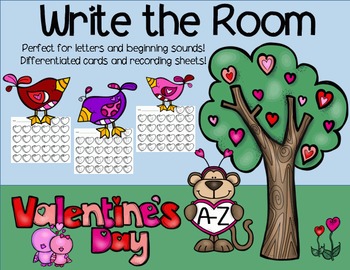 Preview of Write the Room (A-Z) Valentine's Day