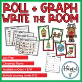 Write the Room AND Roll + Graph ~ Christmas holiday theme