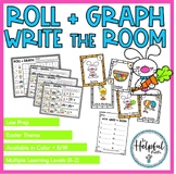 Write the Room AND Roll + Graph ~ Easter holiday theme
