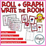 Write the Room AND Roll + Graph ~ Valentine's Day holiday theme