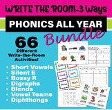 Write the Room Phonics Activities All Year Bundle: 1st Grade