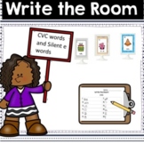 Write the Room  CVC Words and Silent E  Phonics Practice 