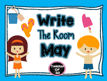 Preview of Spring Write the Room Center {May End of Year Activity}