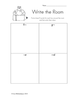 Write The Room Center Sheets