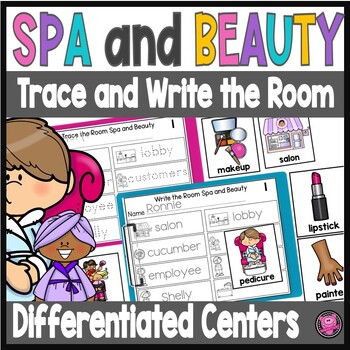 Preview of Community Helpers Beauty Shop and Spa - Hygiene Tracing and Writing Activities