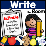 Editable Write Around the Room & Recording Sheet, Use w/ C