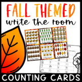 Fall Thanksgiving Math Center- Write The Room Counting Cards 1-20