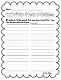 'Write the Room' Fill in the Blank Template