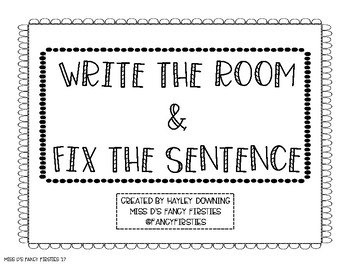 Preview of Write the Room & Fix the Sentence