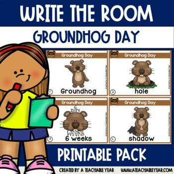Preview of Write the Room Groundhog Day Free