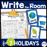 Holidays w/  Easter, Earth Day Write the Room, Vocabulary 