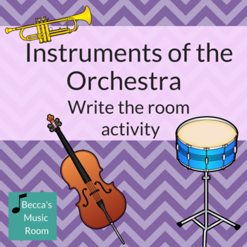 Preview of Write the Room Instrument Families Activity for elementary music