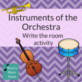 Write the Room Instrument Families Activity for elementary music