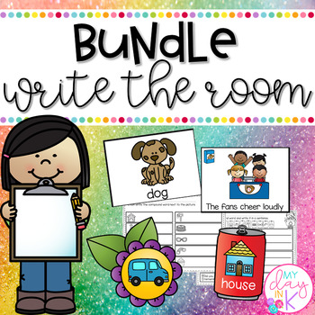 Preview of Write the Room Kindergarten Bundle | Phonemic Awareness | Literacy Centers