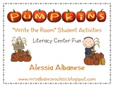 Write the Room Literacy Center - Pumpkins