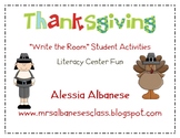 Write the Room Literacy Center - Thanksgiving
