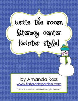 Preview of Write the Room Literacy Center {Winter Style}