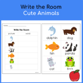 Write the Room Literacy Centre Cute Animal Theme