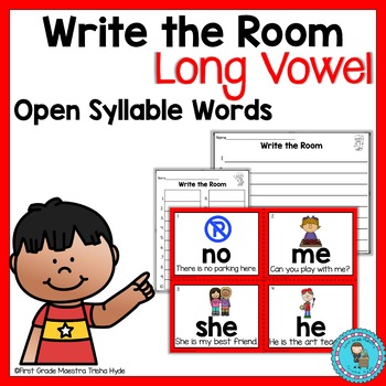 Preview of Write the Room Long Vowel Open Syllable