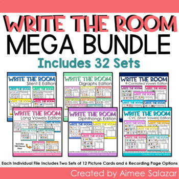 Preview of Write the Room MEGA Bundle (Silent E, Digraphs, Vowel Teams and More)