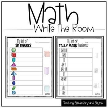 Preview of Math Write the Room