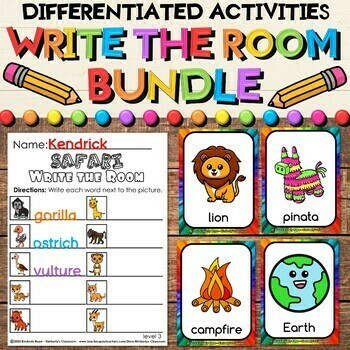 Preview of Write the Room Bundle with Movement & Writing Activities for Brain Break